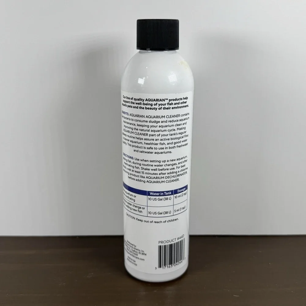 Aquarian Aquarium Cleaner Conditioner Liquid 8 oz Fresh Salt Water Treatment New